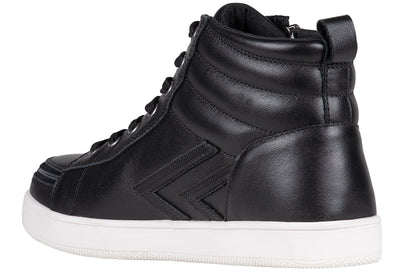 Mens black leather high top shoes Clearance
