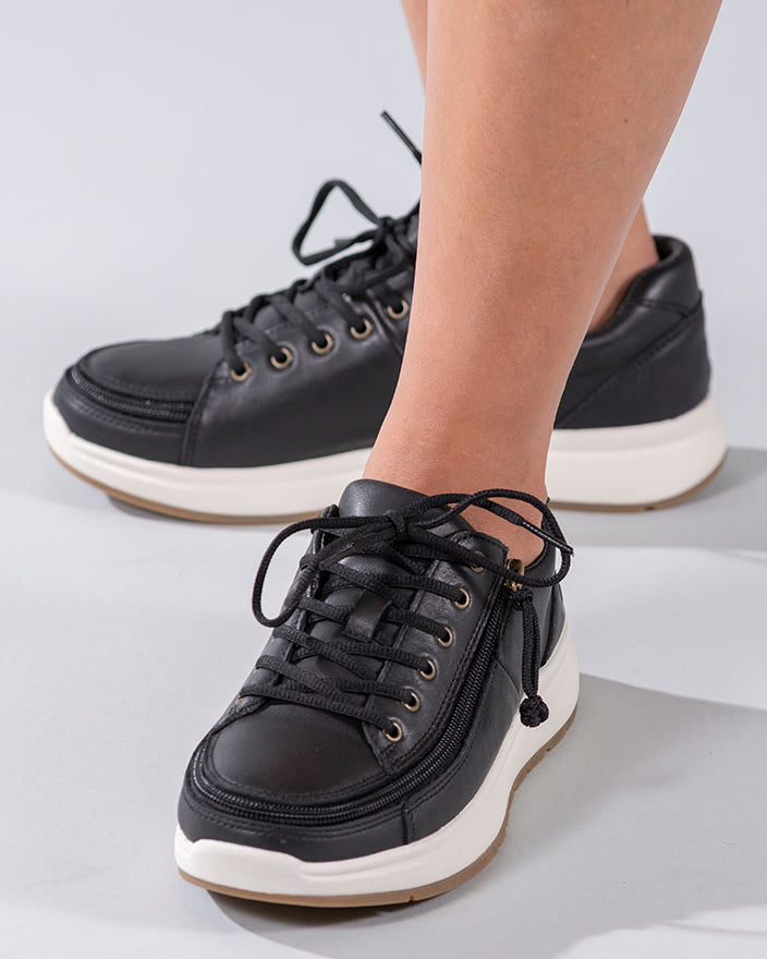 Womens wide sale black sneakers