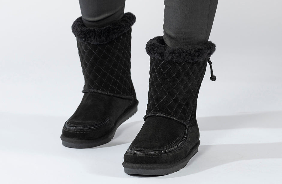SALE Women s Black BILLY Cozy Quilt Lux Boots BILLY Footwear