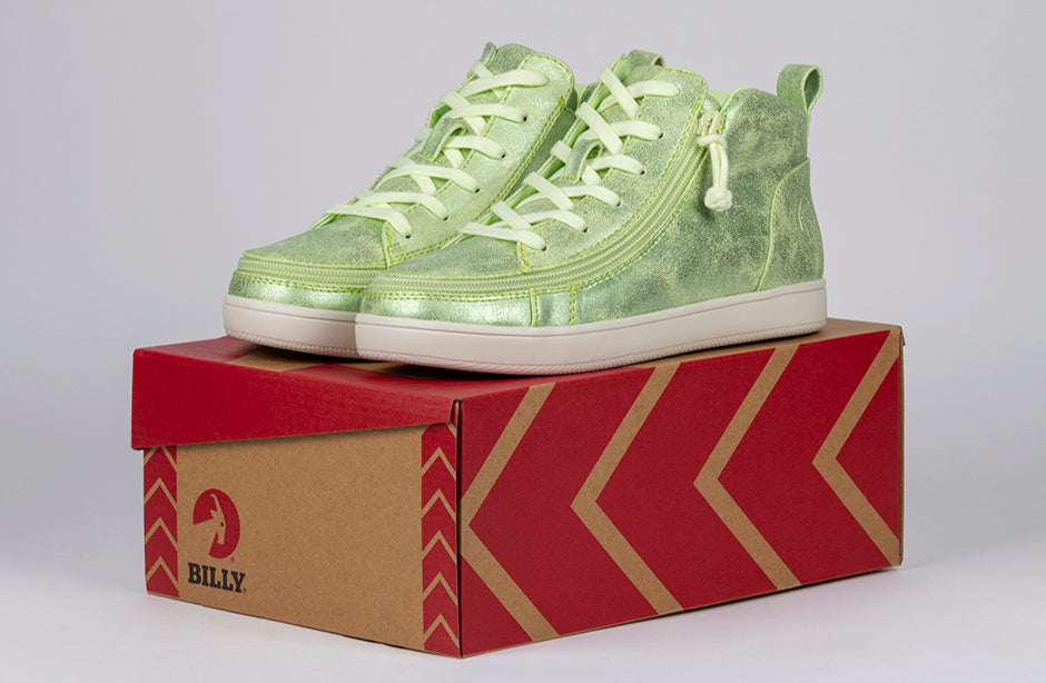 SALE - Women's Cucumber Green BILLY Sneaker Lace Mid Tops