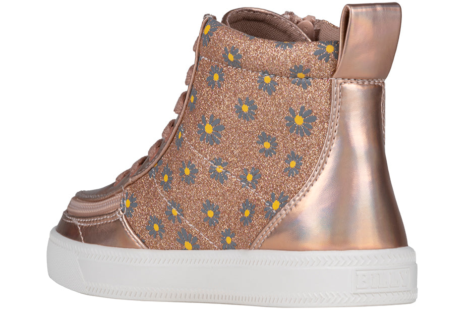 Rose Gold Daisy BILLY Classic Lace High Tops