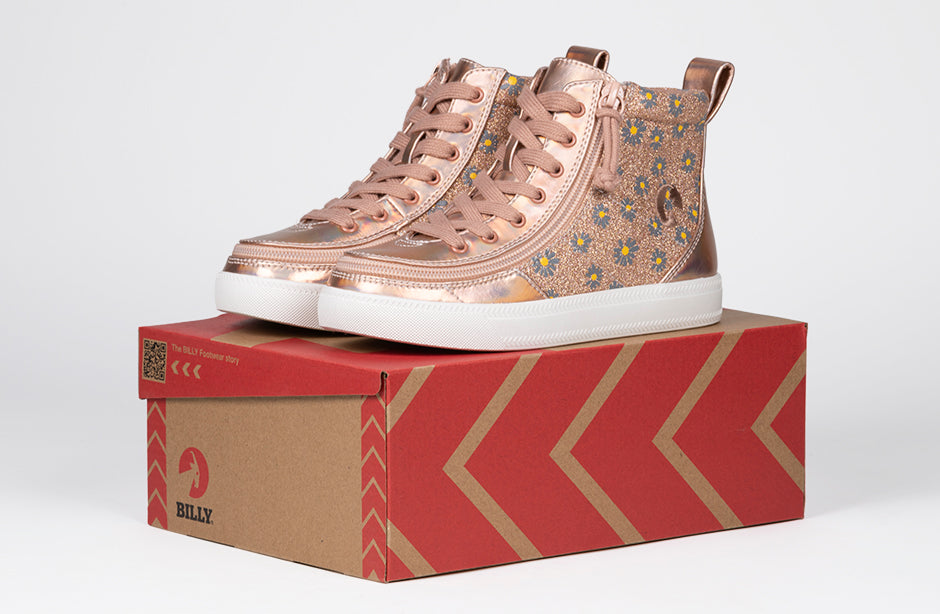 Rose Gold Daisy BILLY Classic Lace High Tops