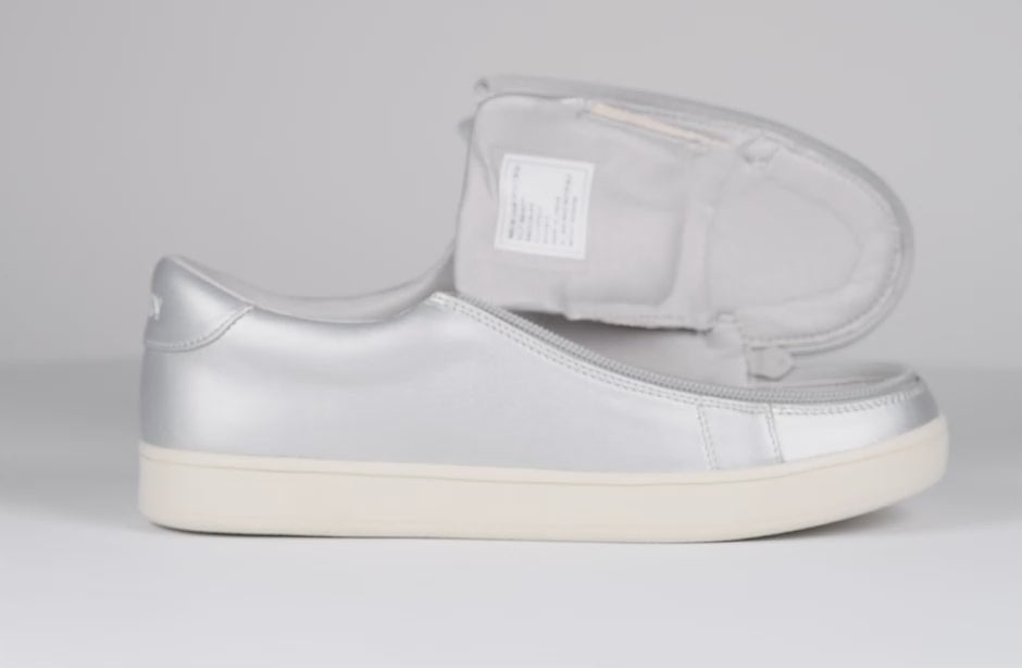 SALE - Women's Silver Grey Metallic BILLY Sneaker Low Tops – BILLY 